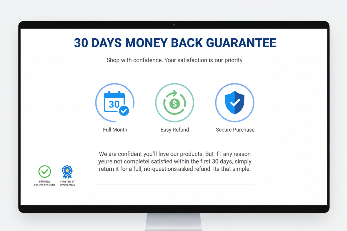 30 Days Money Back Guarantee Example