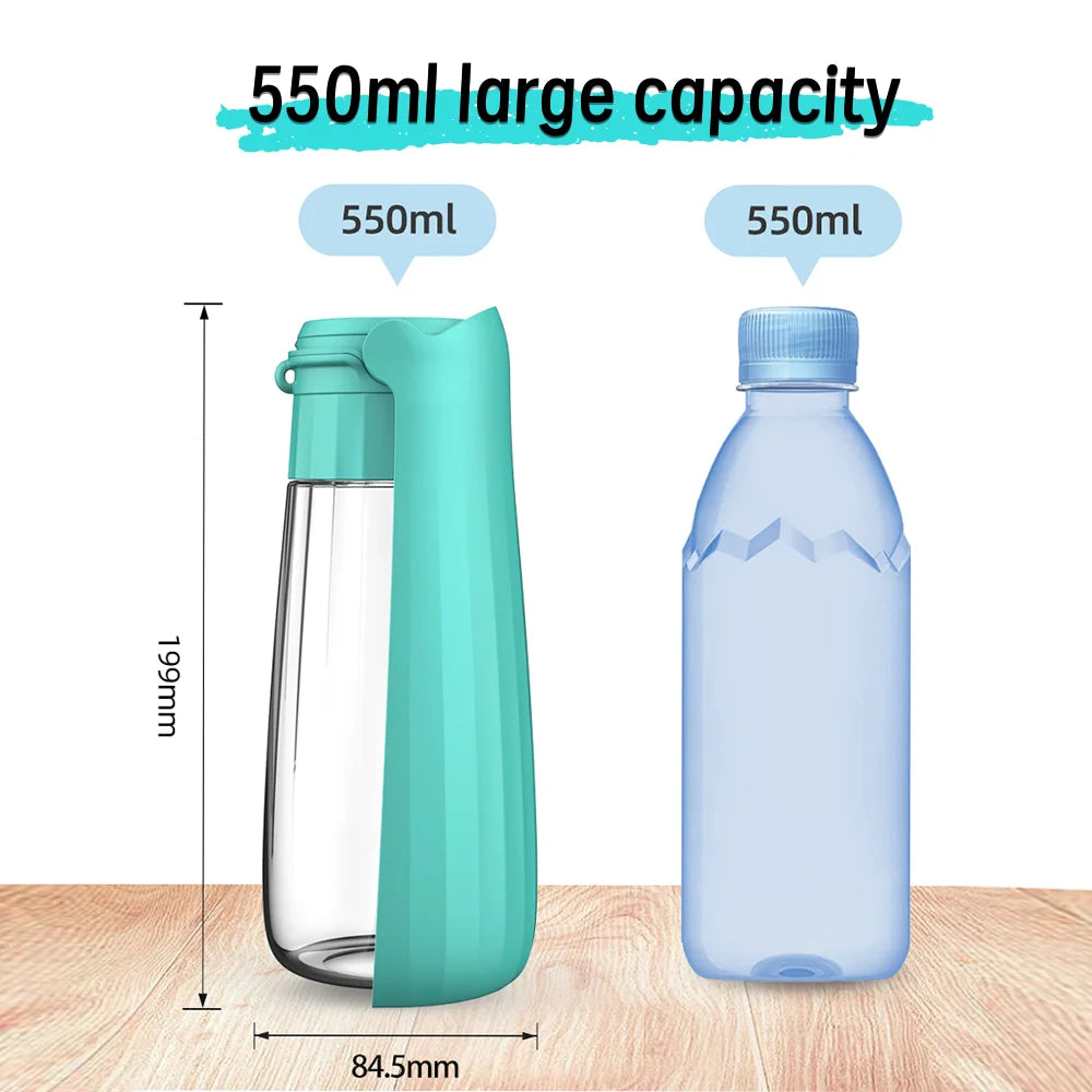 Draagbare Honden Waterfles 550ml | Lekvrije Reisdrinkbak voor Honden