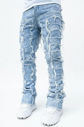 Camo Stacked Jeans - Witte Achtergrond